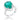 Laura 9.9ct Blue Green CZ Rhodium Classic Teardrop Ring